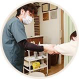 施術後の確認とアドバイス